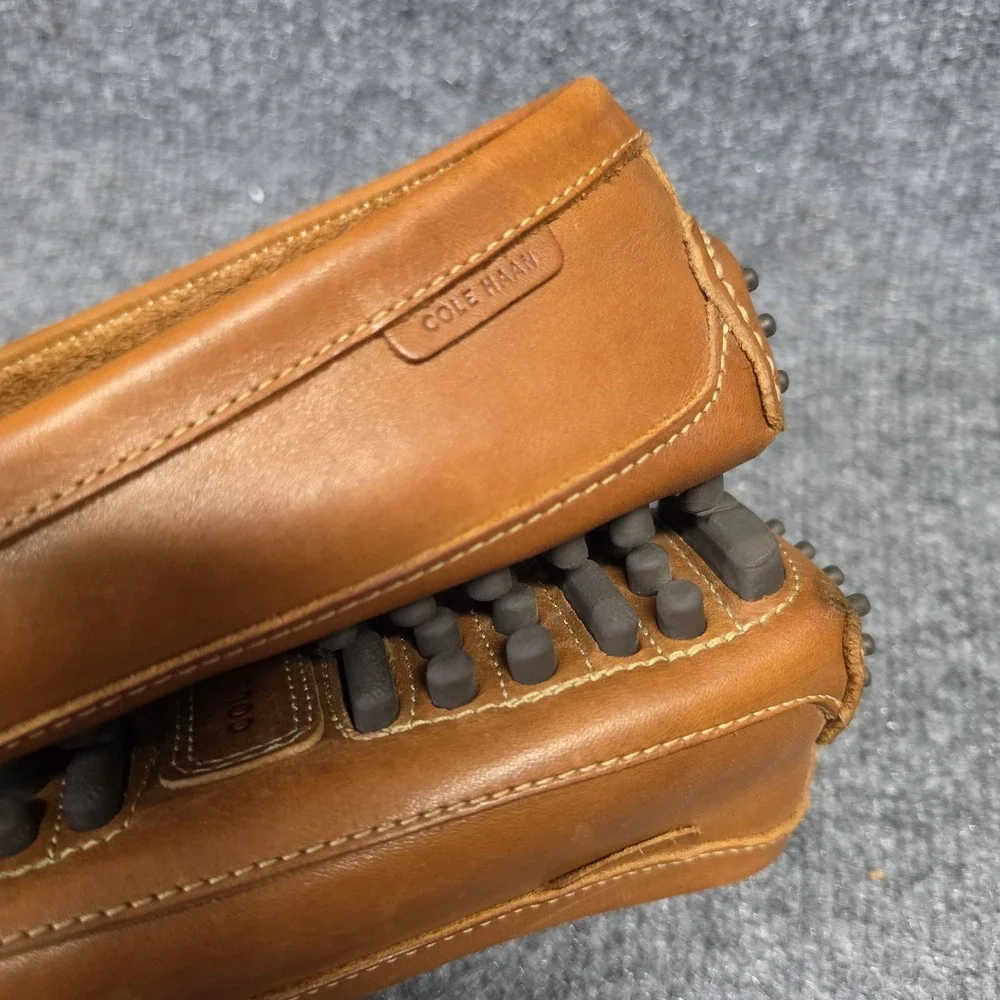 Cole Haan Grant Canoe Penny Loafers Mens 8.5M Brown Leather Driving Shoes C12134